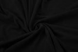 DAXUEN black sheer knit long-sleeve t-shirt