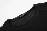 DAXUEN black sheer knit long-sleeve t-shirt