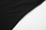 DAXUEN black sheer knit long-sleeve t-shirt