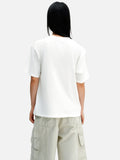 DAXUEN black sheer textured long-sleeve knit tee