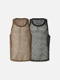 DAXUEN Sheer sleeveless tank top in mesh fabric