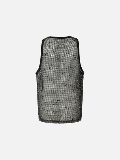 DAXUEN Sheer sleeveless tank top in mesh fabric