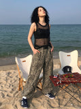 DAXUEN Sheer Mesh Tank Top - DAXUEN Streetwear — model photo