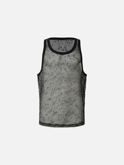 DAXUEN Sheer sleeveless tank top in mesh fabric