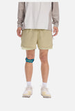 Light Cream Double-Layered Athletic Shorts
