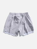 Light Cream Double-Layered Athletic Shorts