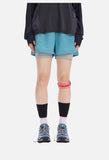 Light Cream Double-Layered Athletic Shorts