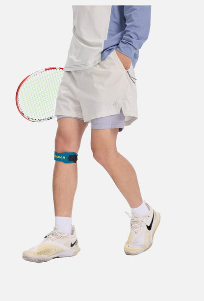 Light Cream Double-Layered Athletic Shorts