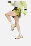 Asymmetrical Color-Blocked Skort with Belt