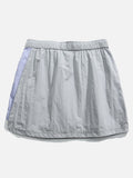 Asymmetrical Color-Blocked Skort with Belt