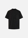 DAXUEN Oversized mock neck top with speckled texture