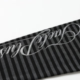 DAXUEN black and grey striped lightweight knit hoodie