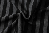 DAXUEN black and grey striped lightweight knit hoodie