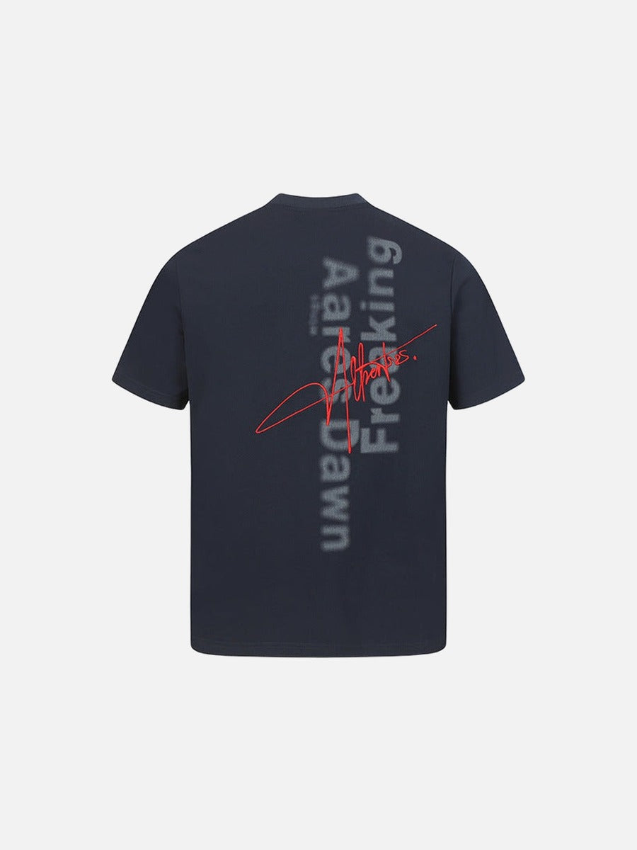 DAXUEN Short-sleeved ribbed crew neck t-shirt