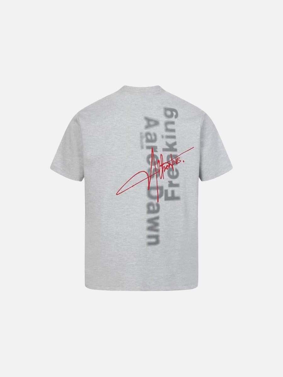 DAXUEN Short-sleeved ribbed crew neck t-shirt