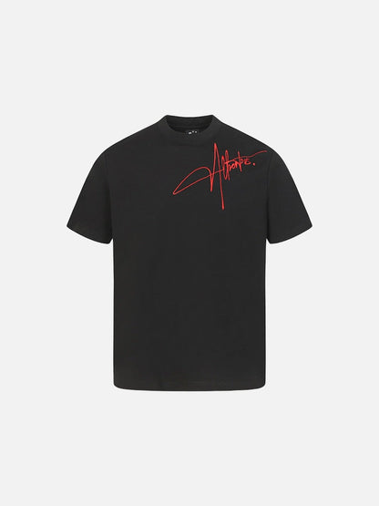 DAXUEN Short-sleeved ribbed crew neck t-shirt