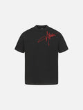 DAXUEN Short-sleeved ribbed crew neck t-shirt