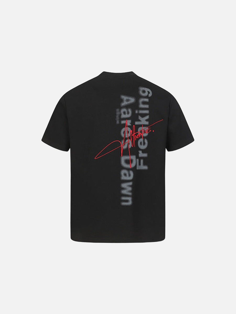 DAXUEN Short-sleeved ribbed crew neck t-shirt