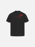 DAXUEN Short-sleeved ribbed crew neck t-shirt