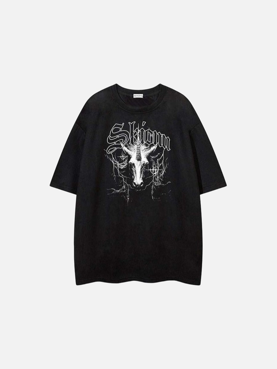 DAXUEN Oversized short-sleeved crew neck graphic t-shirt