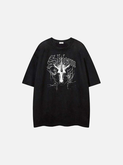 DAXUEN Oversized short-sleeved crew neck graphic t-shirt