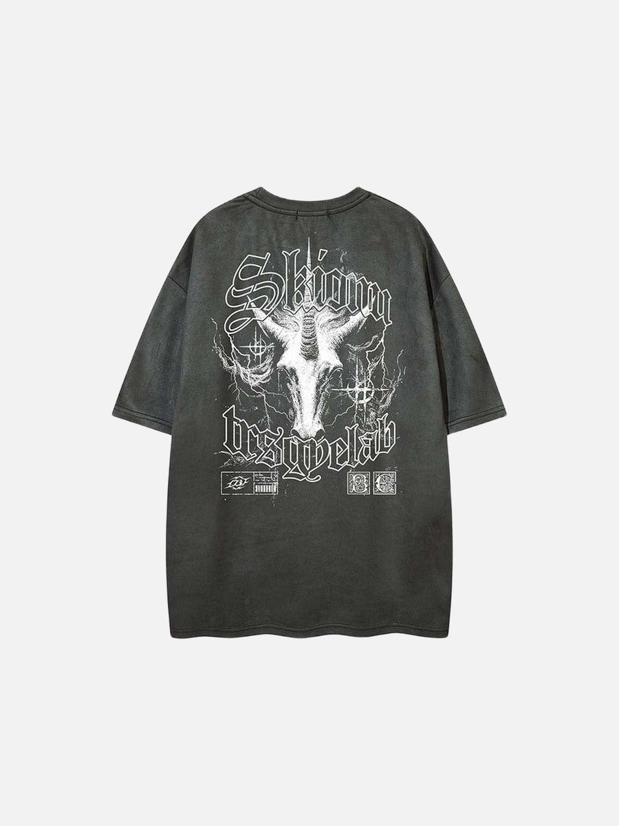 DAXUEN Oversized short-sleeved crew neck graphic t-shirt