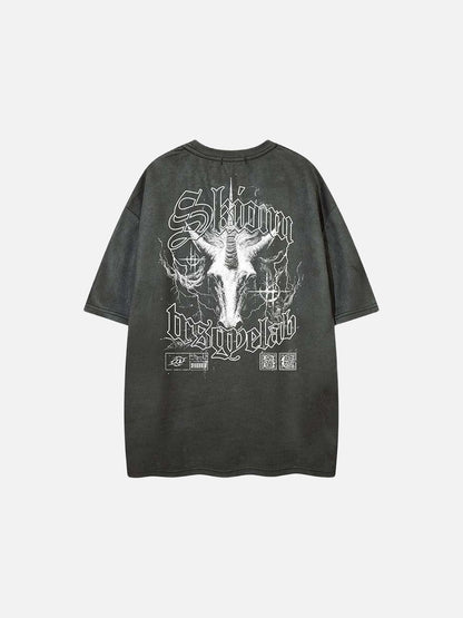 DAXUEN Oversized short-sleeved crew neck graphic t-shirt