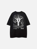 DAXUEN Oversized short-sleeved crew neck graphic t-shirt