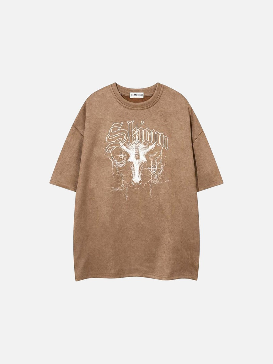 DAXUEN Oversized short-sleeved crew neck graphic t-shirt