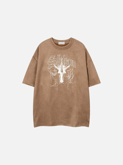 DAXUEN Oversized short-sleeved crew neck graphic t-shirt