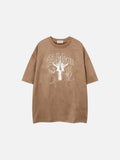 DAXUEN Oversized short-sleeved crew neck graphic t-shirt