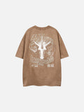 DAXUEN Oversized short-sleeved crew neck graphic t-shirt