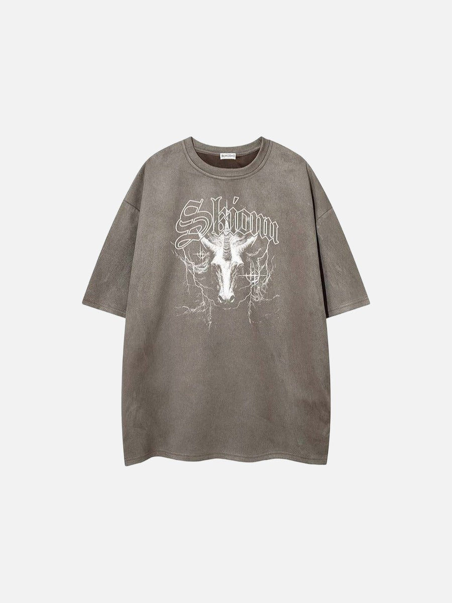 DAXUEN Oversized short-sleeved crew neck graphic t-shirt