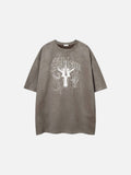 DAXUEN Oversized short-sleeved crew neck graphic t-shirt