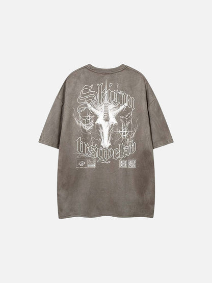 DAXUEN Oversized short-sleeved crew neck graphic t-shirt