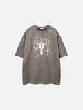 DAXUEN Oversized short-sleeved crew neck graphic t-shirt