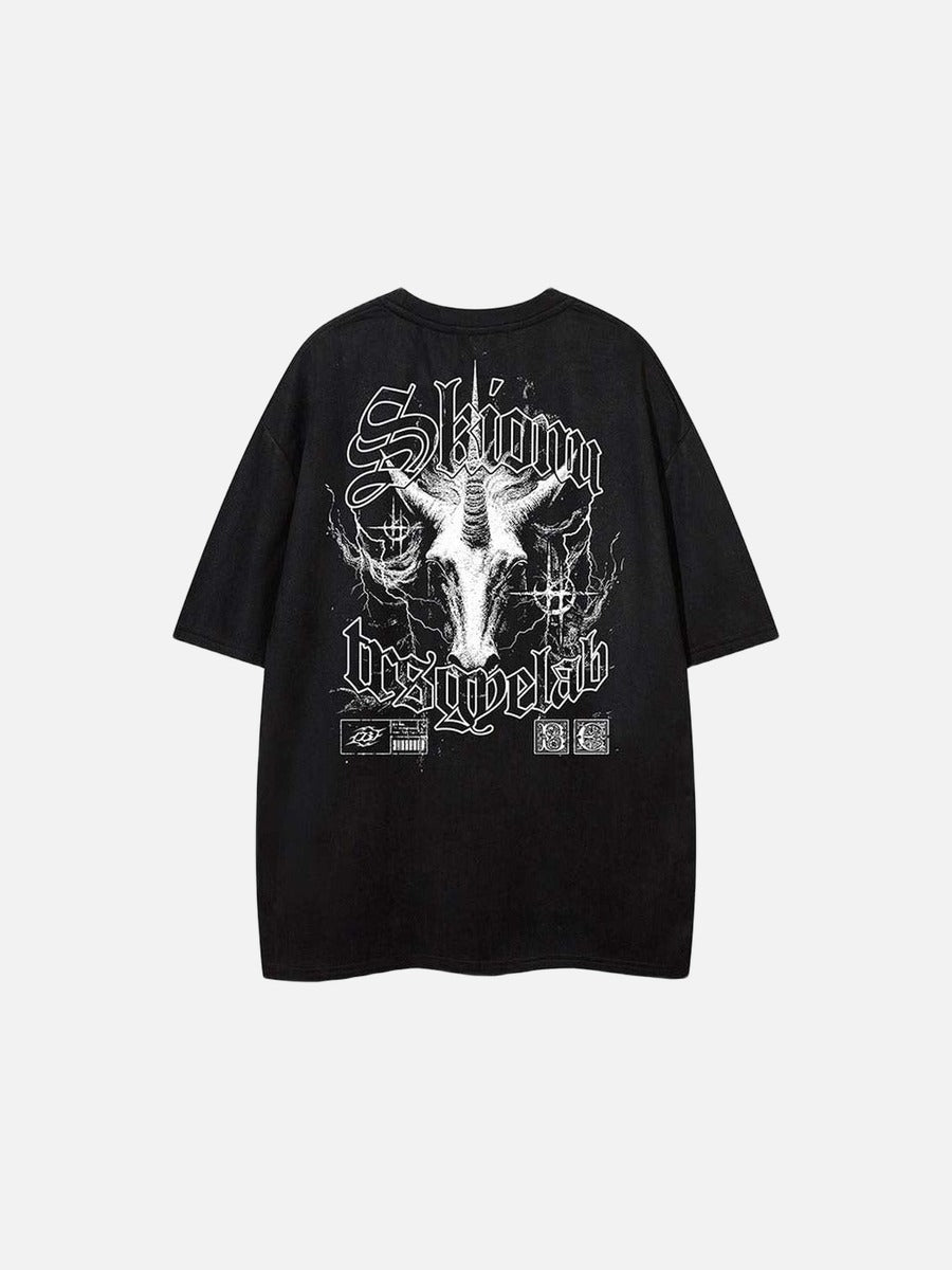 DAXUEN Oversized short-sleeved crew neck graphic t-shirt