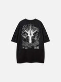 DAXUEN Oversized short-sleeved crew neck graphic t-shirt