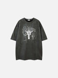 DAXUEN Oversized short-sleeved crew neck graphic t-shirt