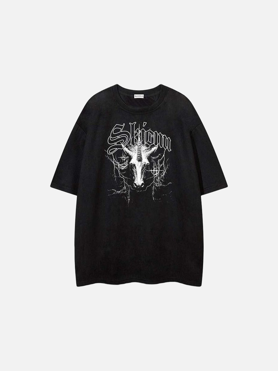 DAXUEN Oversized short-sleeved crew neck graphic t-shirt