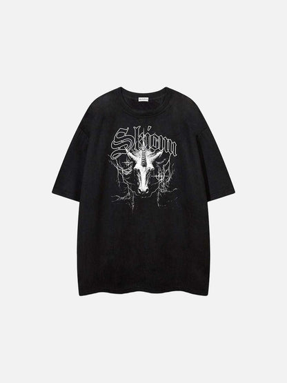 DAXUEN Oversized short-sleeved crew neck graphic t-shirt