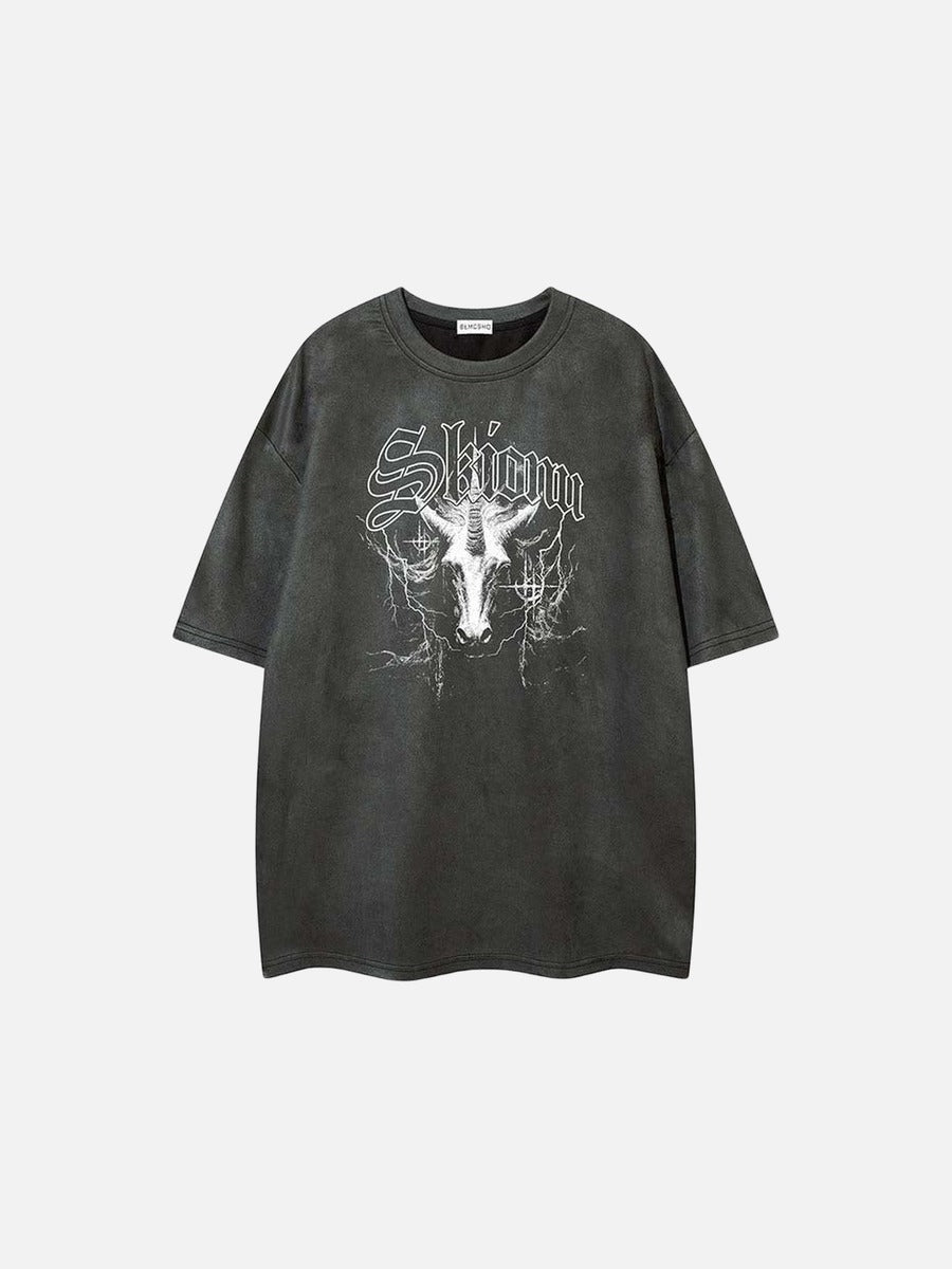 DAXUEN Oversized short-sleeved crew neck graphic t-shirt