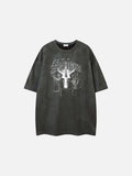 DAXUEN Oversized short-sleeved crew neck graphic t-shirt