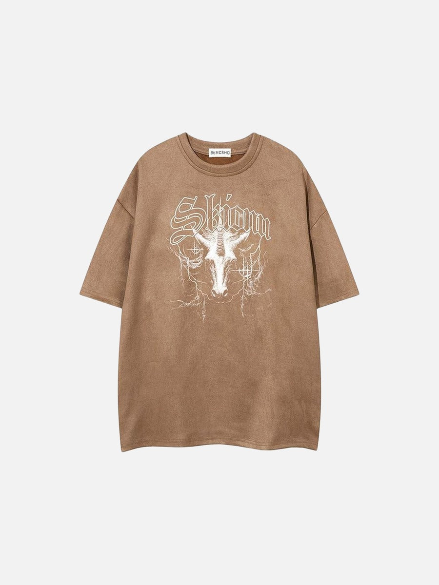 DAXUEN Oversized short-sleeved crew neck graphic t-shirt