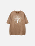 DAXUEN Oversized short-sleeved crew neck graphic t-shirt
