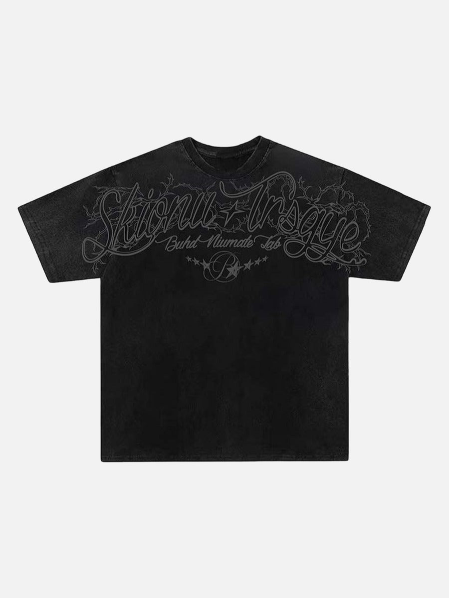 Vintage graphic T-shirt with thorny-script design