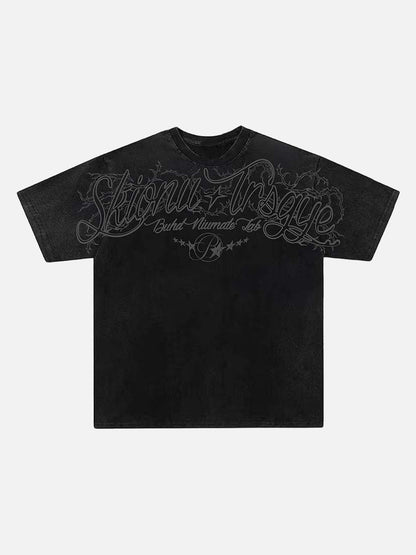 Vintage graphic T-shirt with thorny-script design