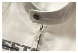 DAXUEN white cropped biker jacket with skull graphic