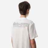 DAXUEN Short-sleeved henley shirt with skull graphic