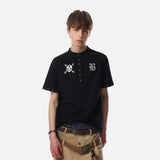 DAXUEN Short-sleeved henley shirt with skull graphic